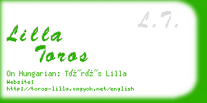 lilla toros business card